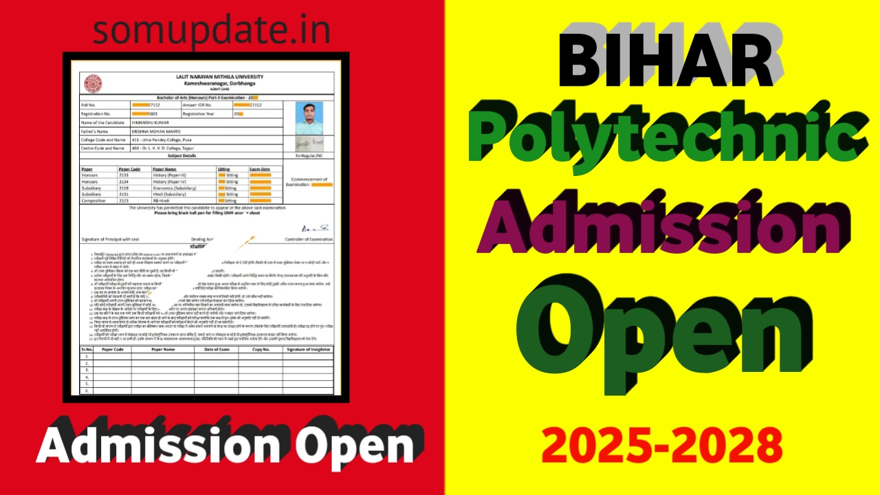 Bihar Polytechnic Admission Open 2025, Last Date?, Click Here